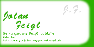 jolan feigl business card